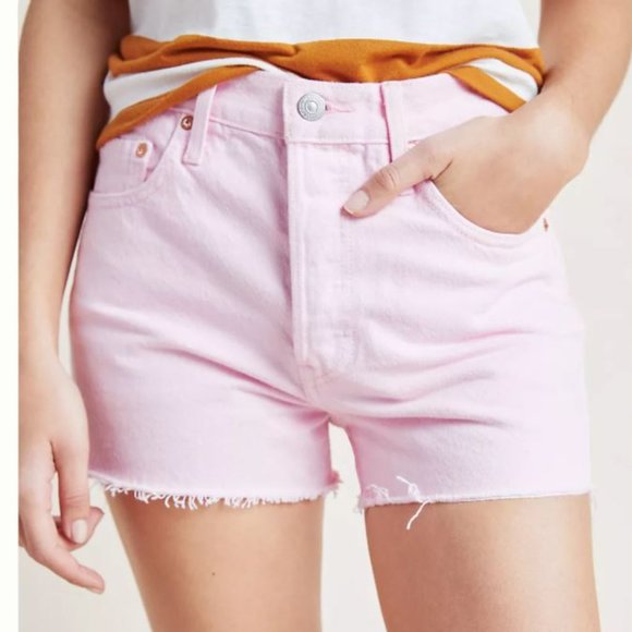 Levi's Pants - Levi's 501 High-Rise Denim Shorts in Pink - Size 31